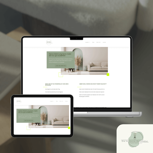 Webdesign fuer Harmonie Manufaktur Melanie Lau Feng Shui Beraterin
